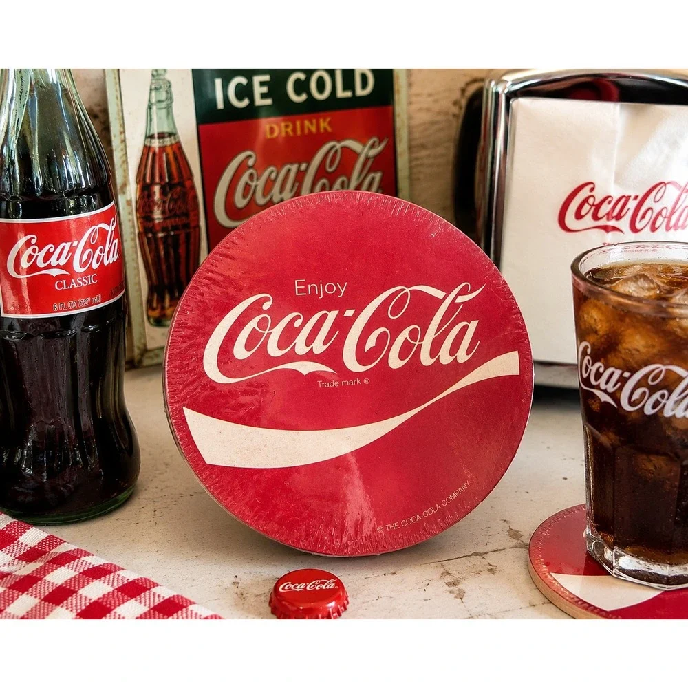 Coca Cola Absorbent Coasters 12 Count‎ Sealed 2008 Coke Bar Decor